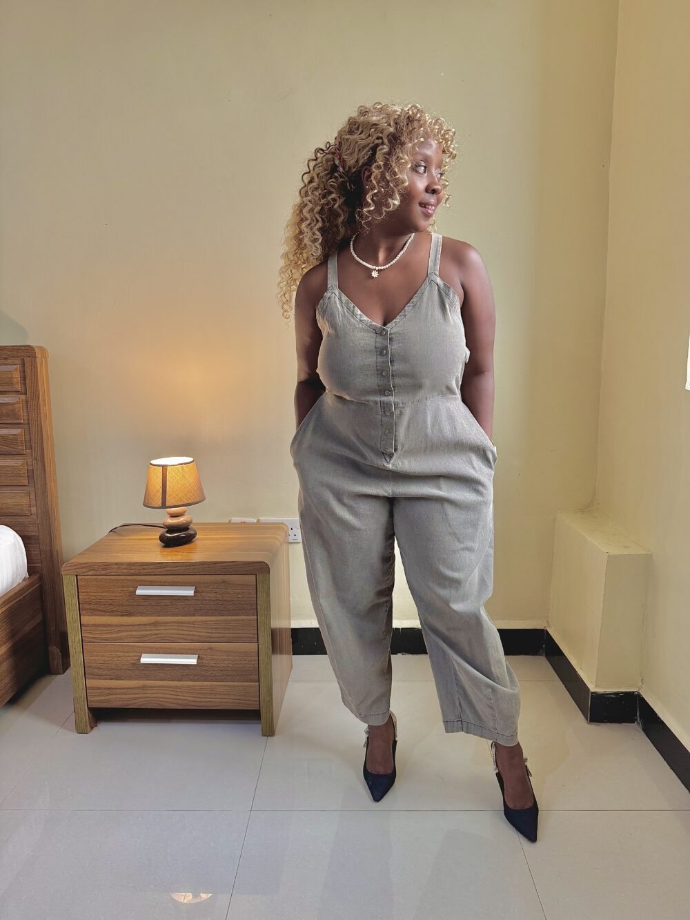 Soft Denim Pocket Jumpsuit