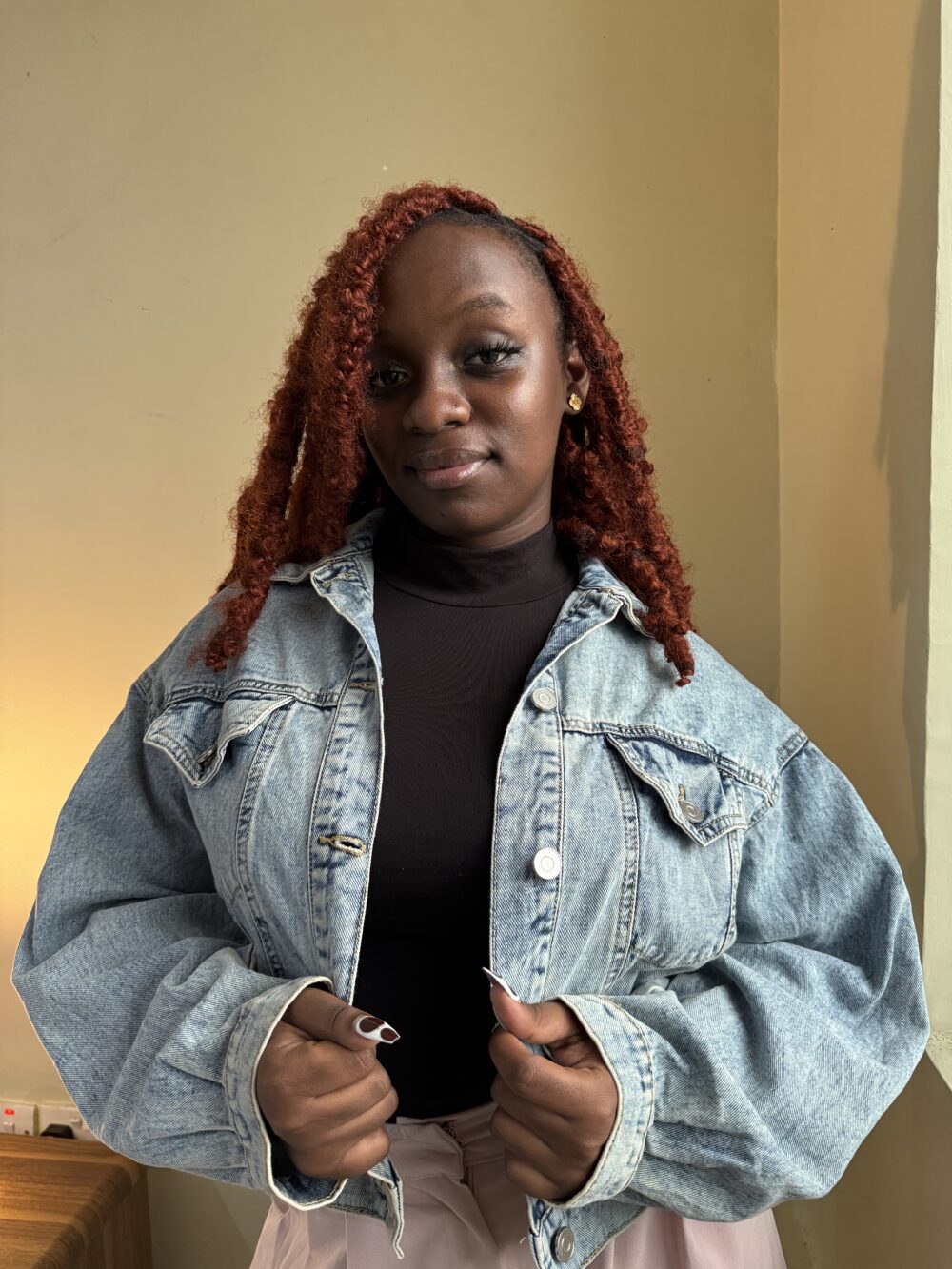 Missguided Denim Puffy Jacket With Pockets