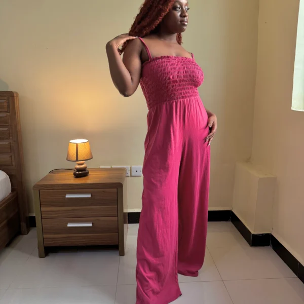 Maroon Stretchy Jumpsuit