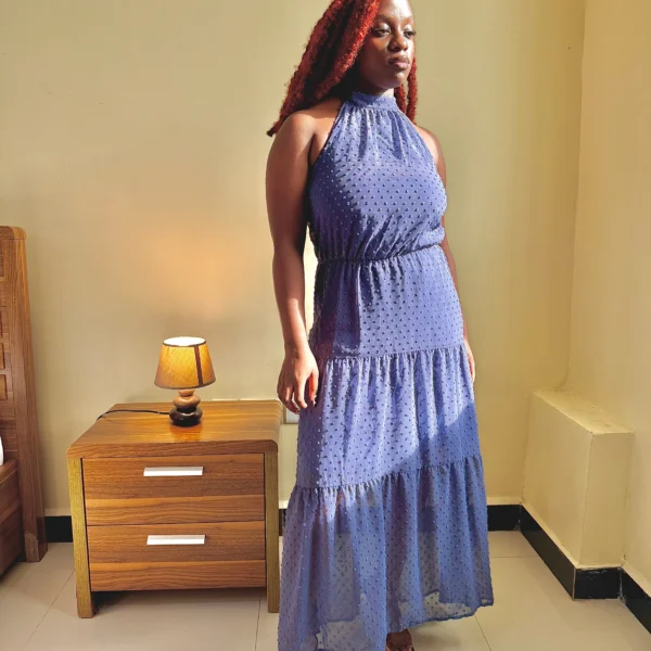 Elegant Shirred Maxi Dress